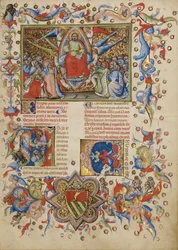 Christus in Majestät; Initiale A: Ein Mann erhebt seine Seele zu Gott